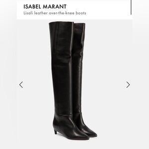 ISABEL MARANT LISALI THIGH HIGH OTK LEATHER BOOTS 7.5 / 39